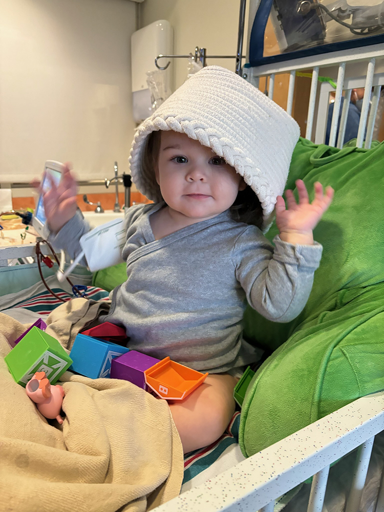 Hadley Frusciante was admitted to Maria Fareri Children’s Hospital with a congenital disorder that prevented her kidneys from developing properly